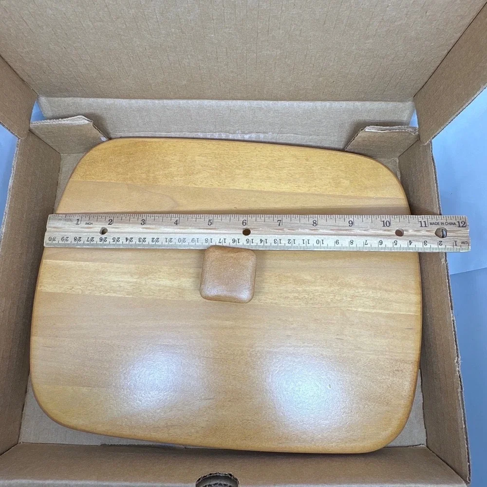 Longaberger WoodCrafts Maple Wood Basket Lid Mothers Day 53031 Natural 10.25x8.5